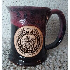 Grey Fox Pottery 32nd Renaissance Sterling Festival  NY Limited Edit. Mug 50/500